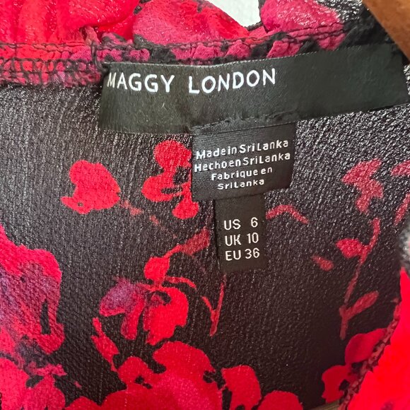 Maggy London Ruby Palma Dress Size 6 - Picture 5 of 8